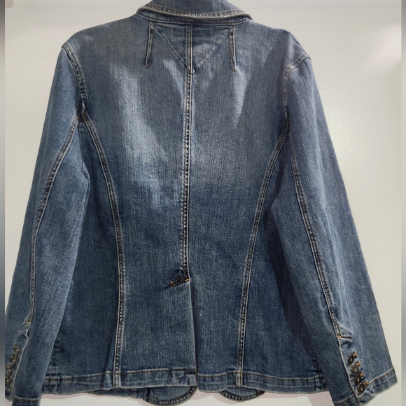 Tommy Hilfiger Y2K Jean Jacket Sz 16 - Picture 4 of 10